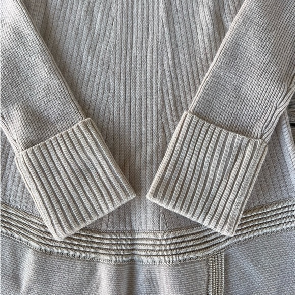 Reiss Zoe Ribbed Knit Sweater Dress Wool Blend Oatmeal NWOT - Picture 10 of 16